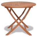 Składany stół ogrodowy z drewna tekowego, okrągły, 85x76 cm