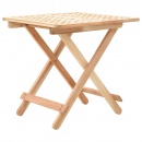 Składany stolik boczny z litego drewna orzechowego 50x50x49 cm