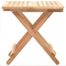 Składany stolik boczny z litego drewna orzechowego 50x50x49 cm