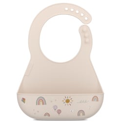 śliniak silikonowy z kieszonką mio sunshine & rainbow 108034565245 śliniak silikonowy z kieszonką mio sunshine & rainbow 108034565245