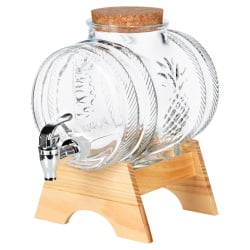 Słój do napojów z kranikiem i stojakiem 3 l