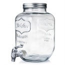 Słój słoik dystrybutor szklany z kranikiem kranem do napojów lemoniady 4 l
