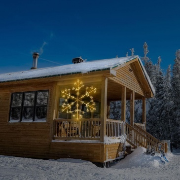 Śnieżynka świecąca płatek śniegu ozdoba na elewację budynek dom zewnętrzna wisząca 384 led 120 cm