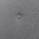 Sofa 2-osobowa, tapicerowana tkaniną, jasnoszara