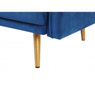 Sofa 3-osobowa welurowa niebieska MAURA
