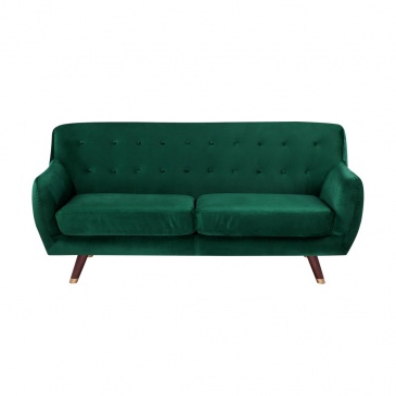 Sofa 3-osobowa welurowa zielona BODO