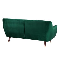 Sofa 3-osobowa welurowa zielona BODO Sofa 3-osobowa welurowa zielona BODO
