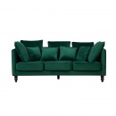 Sofa 3-osobowa welurowa zielona FENSTAD