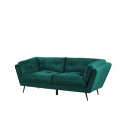 Sofa 3-osobowa welurowa zielona LENVIK Sofa 3-osobowa welurowa zielona LENVIK