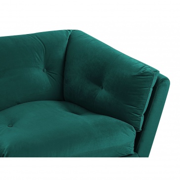 Sofa 3-osobowa welurowa zielona LENVIK