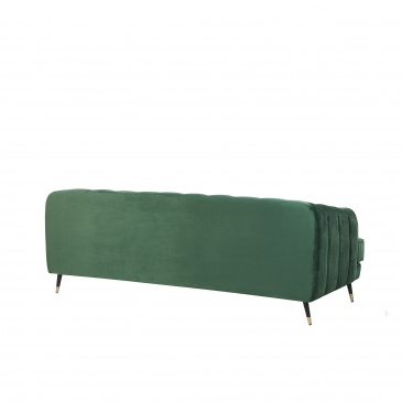 Sofa 3-osobowa welurowa zielona SLETTA