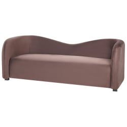 Sofa dla 3 osób VELTADA Welur Ciemnobrązowy Sofa dla 3 osób VELTADA Welur Ciemnobrązowy