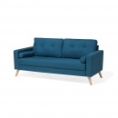 Sofa dwuosobowa tapicerowana ciemnoniebieska Marcello