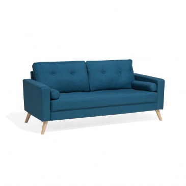 Sofa dwuosobowa tapicerowana ciemnoniebieska Marcello