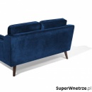 Sofa dwuosobowa tapicerowana ciemnoniebieska Cecilia