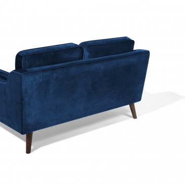 Sofa dwuosobowa tapicerowana ciemnoniebieska Cecilia