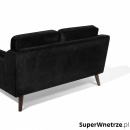 Sofa dwuosobowa welwet czarna Cecilia