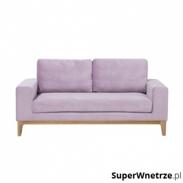 Sofa dwuosobowa welwet różowa Corraosa BLmeble