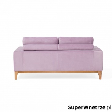 Sofa dwuosobowa welwet różowa Corraosa BLmeble