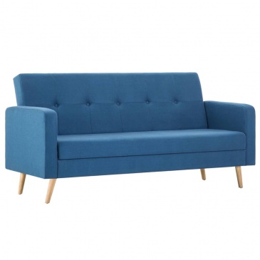 Sofa materiałowa niebieska