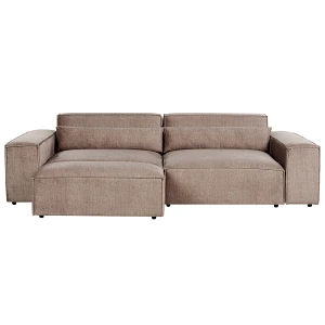 Sofa modułowa hellnar  jasnobrązowy z otomaną dla 2 osób