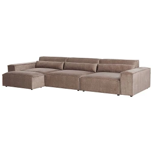 Sofa modułowa hellnar  jasnobrązowy z otomaną dla 3 osób