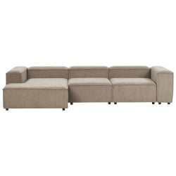 Sofa narożna prawostronna ardal beżowoszary dla 4 osób prawostronny
