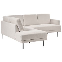 Sofa narożna prawostronna breda  jasnobeżowy prawostronny