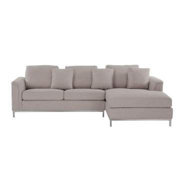 Sofa narożna tapicerowana beżowa lewa Bonaventura BLmeble