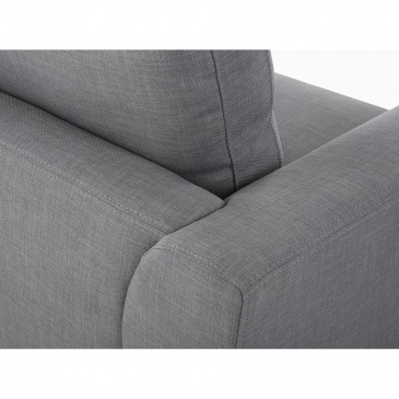 Sofa narożna tapicerowana jasnoszara lewa Bonaventura