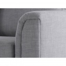 Sofa narożna tapicerowana jasnoszara prawa Bonaventura BLmeble