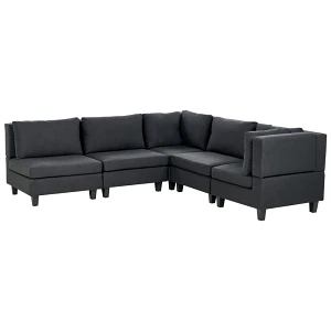 Sofa narożna unstad  czarny lewostronny
