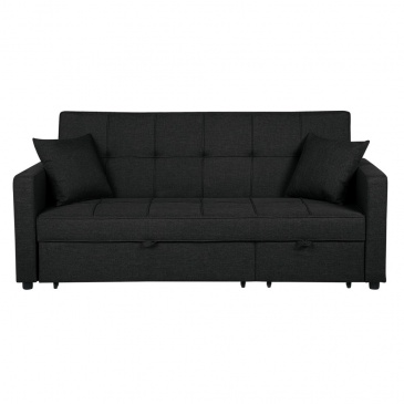 Sofa rozkładana czarna GLOMMA
