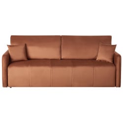 Sofa rozkładana dla 3 osób EGGE Welur Złoty brąz Sofa rozkładana dla 3 osób EGGE Welur Złoty brąz