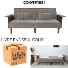 Sofa rozkładana scott szara sztruks