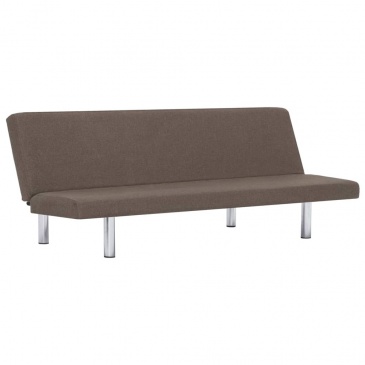 Sofa rozkładana taupe poliester