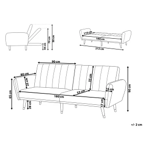 Sofa rozkładana vimmerby jasnobrązowy