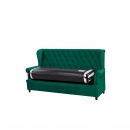Sofa rozkładana welurowa zielona MALVIK