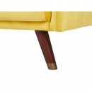 Sofa rozkładana welurowa żółta SENJA