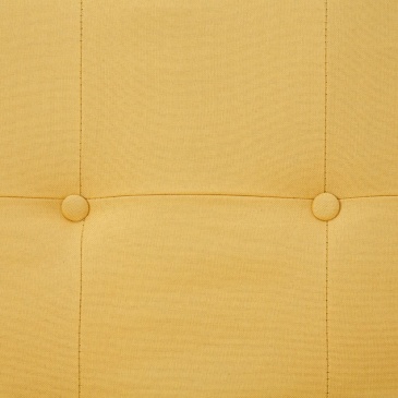 Sofa rozkładana z podłokietnikami żółta poliester