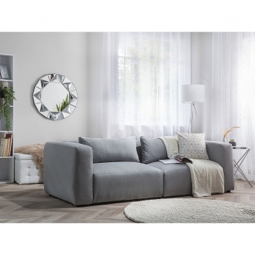 Sofa tapicerowana jasnoszara RAUMA