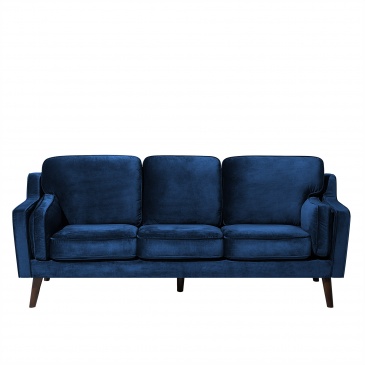 Sofa tapicerowana trzyosobowa ciemnoniebieska Cecilia