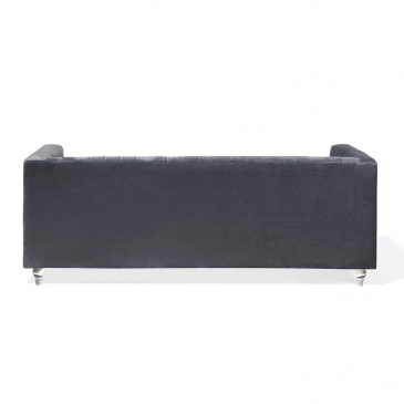 Sofa tapicerowana trzyosobowa ciemnoszara Visone