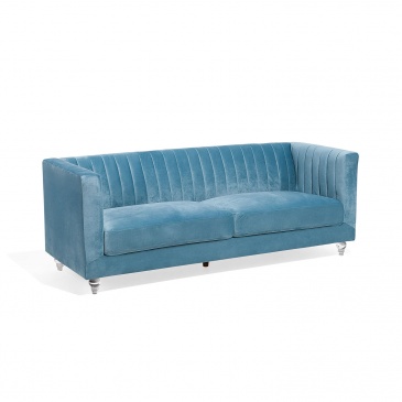 Sofa tapicerowana trzyosobowa jasnoniebieska Visone