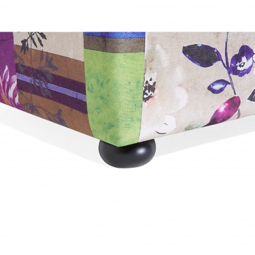 Sofa trzyosobowa tapicerowana patchwork fioletowa Vento