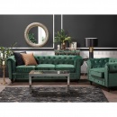 Sofa trzyosobowa welwet zielona Vento
