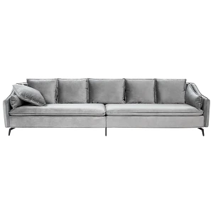 Sofa welurowa jasnoszara aure