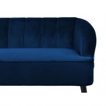 Sofa welurowa niebieska ALSVAG
