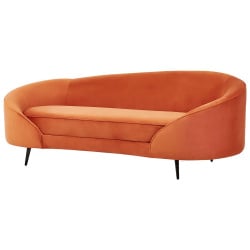 Sofa welurowa pomarańczowa savar