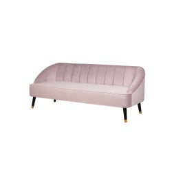 Sofa welurowa różowa ALSVAG Sofa welurowa różowa ALSVAG